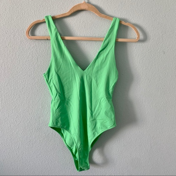 Zara Tops - NWOT Bright green Zara body suit!